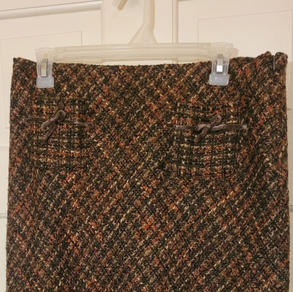 Cato Brown Acrylic Wool Polyester Skirt. Size 12. Office Work Business Fall GUC - Picture 4 of 7